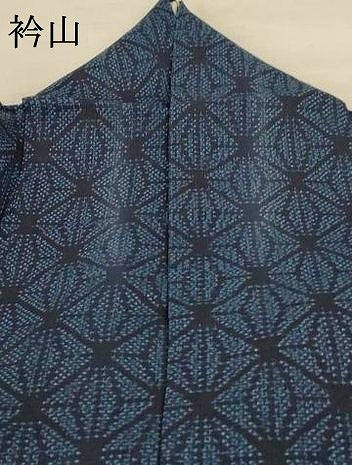 平和屋着物*夏物 紗紬 麻の葉文様 正絹 逸品 AABF6803jd