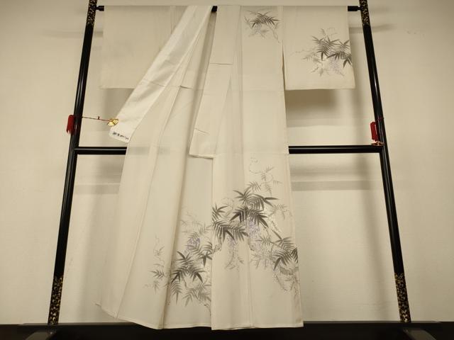 平和屋着物*夏物 訪問着 絽 手描き 草花文 正絹 逸品 AABF6812jd