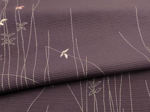 平和屋着物*夏物 訪問着 絽 刺繍 枝花文 銀彩 三越扱い 正絹 逸品 未使用 AABF6819jd