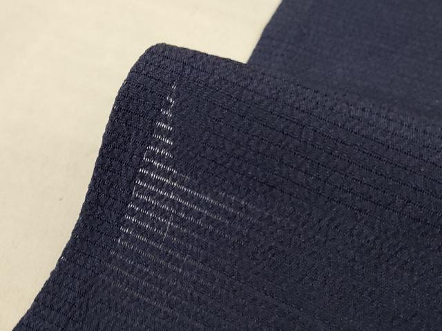 平和屋着物*夏物 色無地 絽縮緬 青褐色 正絹 逸品 AABF6823jd