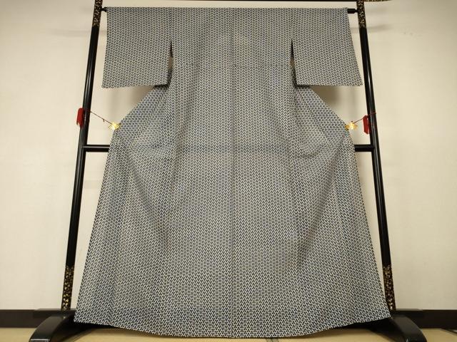平和屋着物*夏物 小紋 絽 毘沙門亀甲 正絹 逸品 AABF6833jd