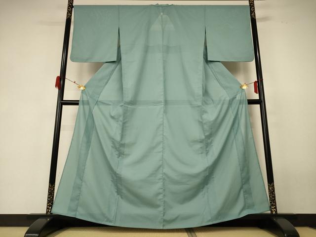 平和屋着物*夏物 色無地 絽 錆青磁色 正絹 逸品 AABF6857jd