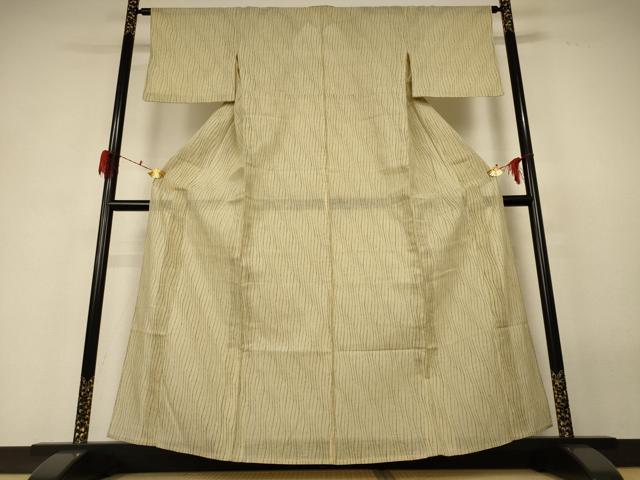 平和屋着物*夏物 小紋 変わり縞 洗える着物 AABF6862jd