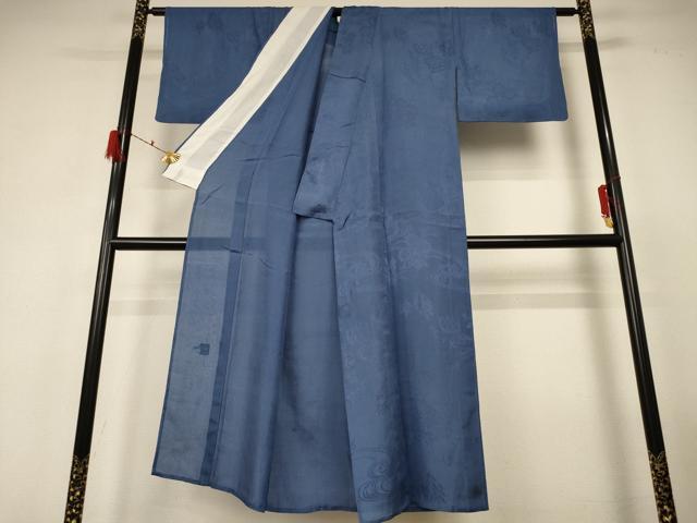 平和屋着物*夏物 色無地 縦絽 流水草花紋紗 薄花色 正絹 逸品 AABF6866jd