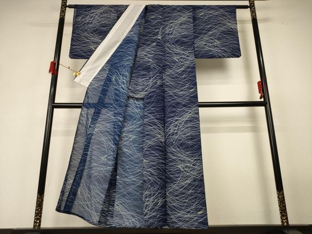 平和屋着物*夏物 小紋 絽 薄文 洗える着物 AABF6867jd