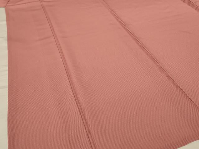 平和屋着物*夏物 色無地 絽 洗朱色 正絹 逸品 AABF6873jd