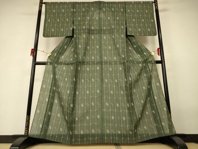 平和屋着物*夏物 本場琉球絣 夏琉球 正絹 逸品 AABF6885jd