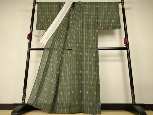 平和屋着物*夏物 本場琉球絣 夏琉球 正絹 逸品 AABF6885jd