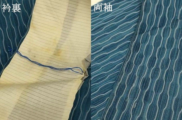 平和屋着物*夏物 紗紬 立涌文様 正絹 逸品 AABF6890jd