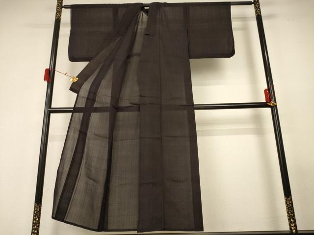 平和屋着物*夏物 紗紬 格子 正絹 逸品 AABF6893jd