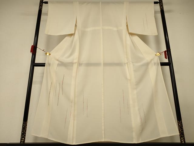 平和屋着物*夏物 訪問着 絽 丸文 銀彩 正絹 逸品 AABF6895jd