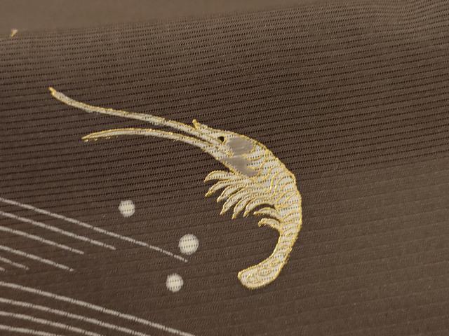 平和屋着物*夏物 訪問着 絽 立波文 海老 金彩 正絹 逸品 AABF6919jd