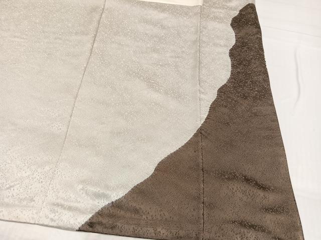 平和屋着物●訪問着 絞り 刺繍 草花文 金糸 正絹 逸品 AABF6923ph