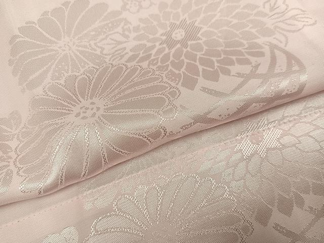 平和屋着物●振袖用長襦袢 無双仕立て 草花地紋 半衿刺繍 洗える着物 AABF6929ph