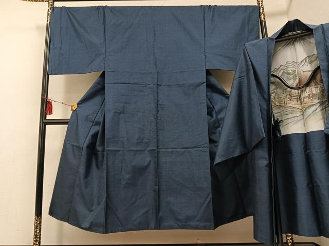 平和屋着物●男性 本場大島紬 アンサンブル 100亀甲 総詰め 正絹 逸品 AABF6955ph