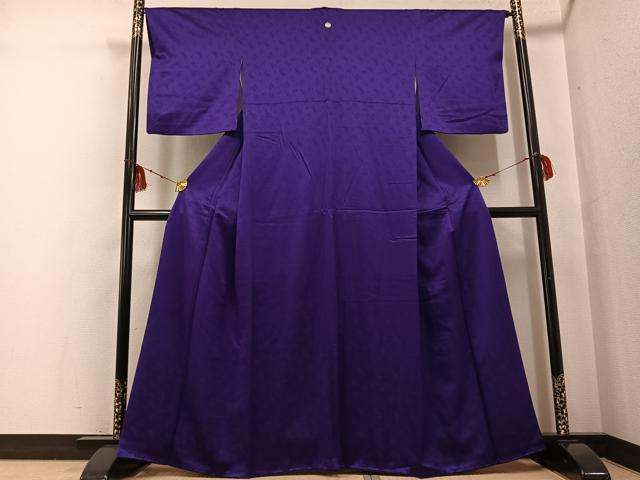 平和屋着物●上質な色無地 葡萄色 正絹 逸品 AABF6973ph