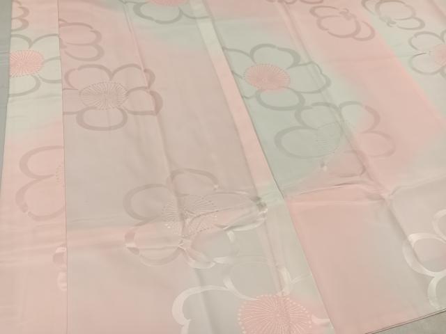平和屋着物●振袖用長襦袢 無双仕立て 梅地紋 暈し染め 正絹 逸品 AABF6994ph