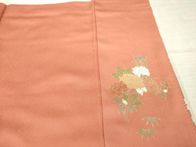 平和屋着物●訪問着 駒刺繍 草花文 暈し染め 金彩 正絹 逸品 AABF7010ck