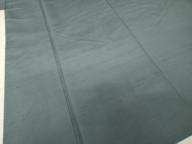 平和屋着物●男性 紬 アンサンブル 錆鼠色 正絹 逸品 AABF7037ck
