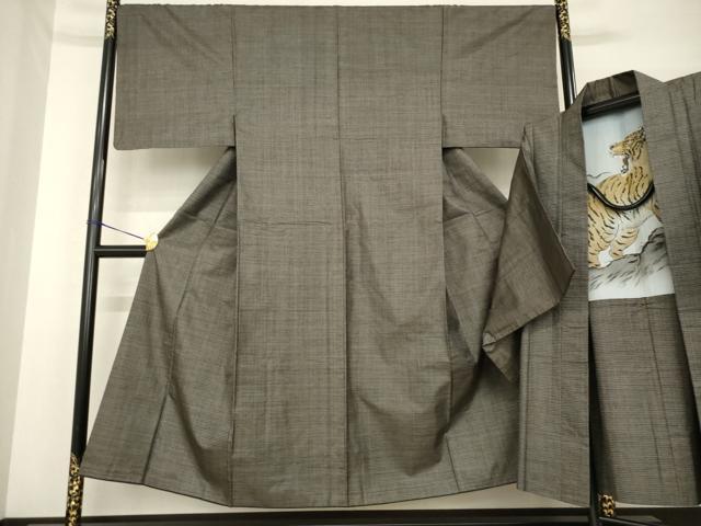 平和屋着物●男性 本場大島紬 アンサンブル 100亀甲 総詰め 正絹 逸品 AABF7049ck