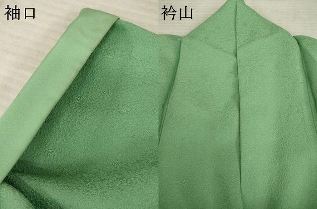 平和屋着物●服飾評論家 市田ひろみ 色無地 老竹色 正絹 逸品 AABF7052ck