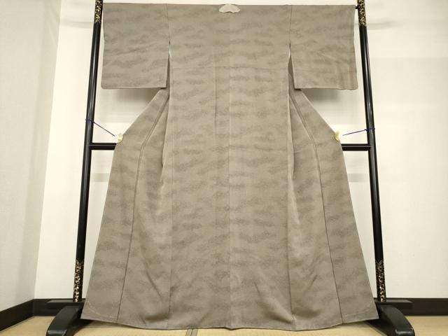 平和屋着物●上質な小紋 霞文 正絹 逸品 未使用 AABF7069ck
