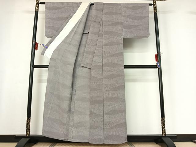 平和屋着物▽江戸小紋 単衣 寄せ小紋柄 洗える着物 AABF7085jh