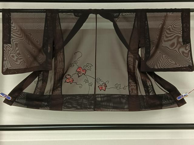 平和屋着物▽羽織 スリーシーズン 春夏秋 塵除け 花唐草文 正絹 逸品 AABF7096jh