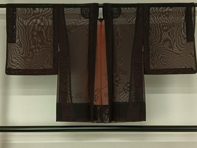平和屋着物▽羽織 スリーシーズン 春夏秋 塵除け 花唐草文 正絹 逸品 AABF7096jh
