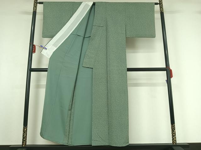 平和屋着物▽上質な小紋 単衣 花唐草文 正絹 逸品 AABF7100jh