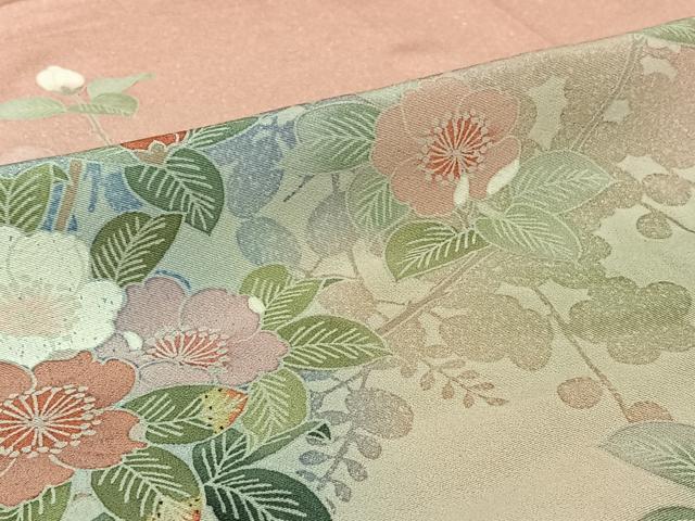 平和屋着物▽訪問着 単衣 辻が花 暈し染め 正絹 逸品 AABF7120jh