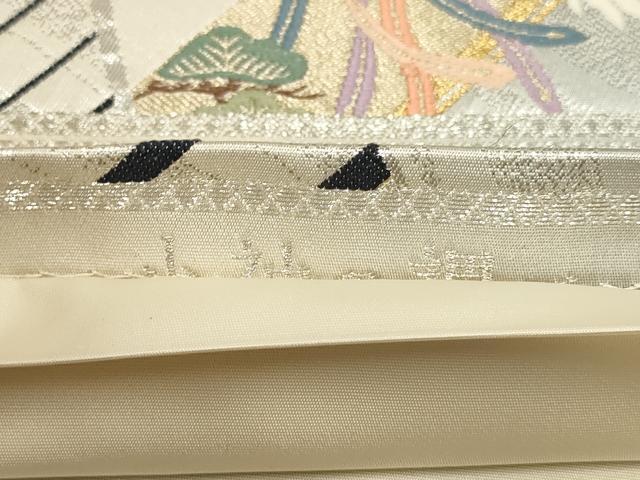平和屋着物◎六通柄袋帯 小袖の調 鳳凰花文 金銀糸 正絹 逸品 AABF8065wj