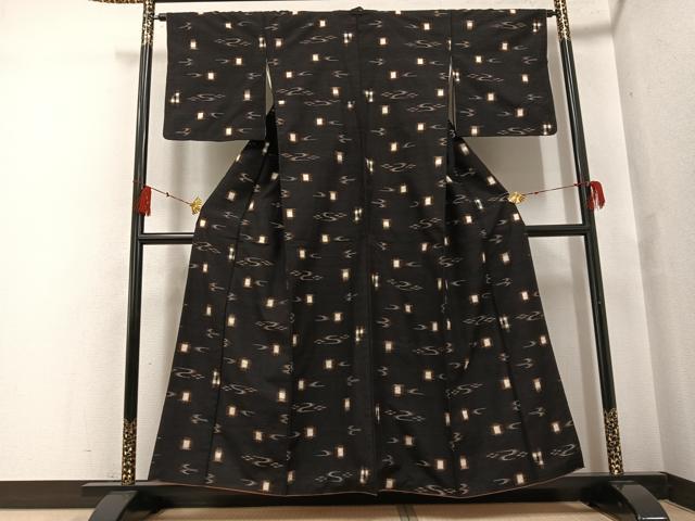 平和屋着物●上質な紬 琉球絣 正絹 逸品 AABF8090ph