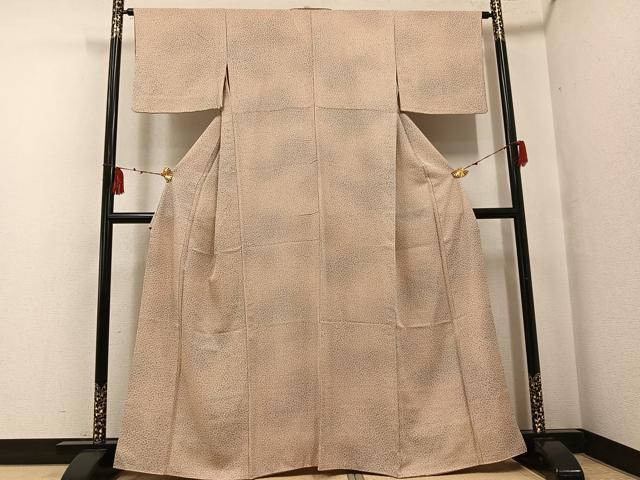 平和屋着物●上質な小紋 型染め 花尽くし 暈し染め 正絹 逸品 AABF8102ph