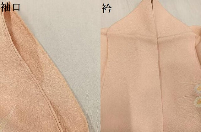 平和屋着物●京友禅の第一人者 松井青々 訪問着 扇面草花文 暈し染め 金彩 正絹 逸品 AABF8105ph