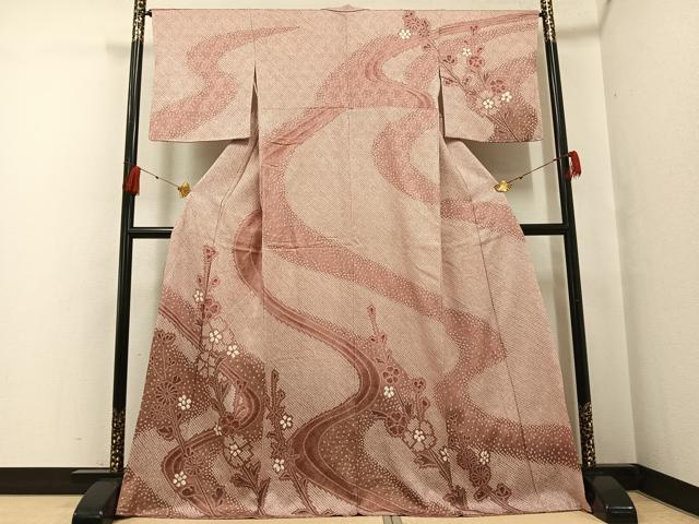 平和屋着物●訪問着 総絞り 草花文 金彩 正絹 逸品 AABF8116ph