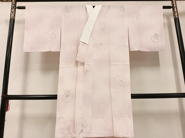 平和屋着物●長襦袢 無双仕立て 雪輪草花文 暈し染め 正絹 逸品 未使用 AABF8119ph