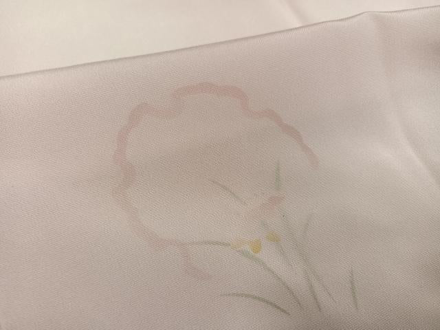 平和屋着物●長襦袢 無双仕立て 雪輪草花文 暈し染め 正絹 逸品 未使用 AABF8119ph