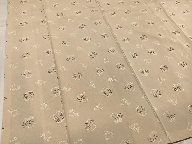 平和屋着物●上質な小紋 草木文 正絹 逸品 AABF8127ph