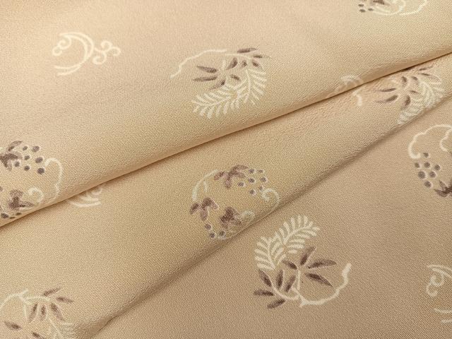 平和屋着物●上質な小紋 草木文 正絹 逸品 AABF8127ph