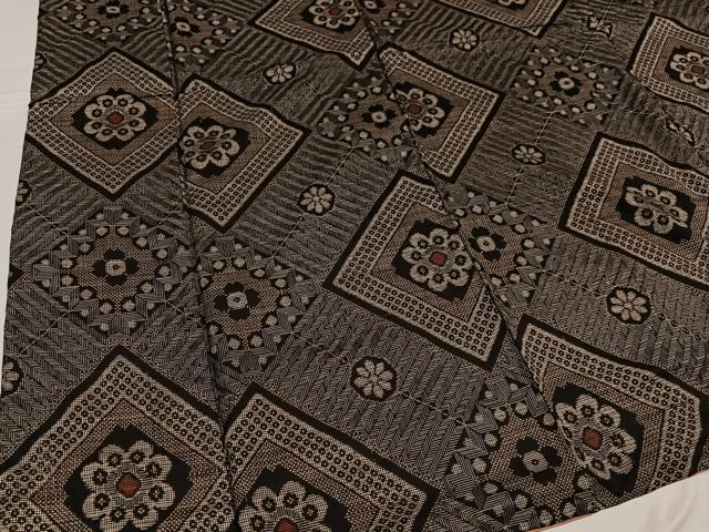 平和屋着物●本場大島紬 龍郷絣 正絹 逸品 AABF8130ph