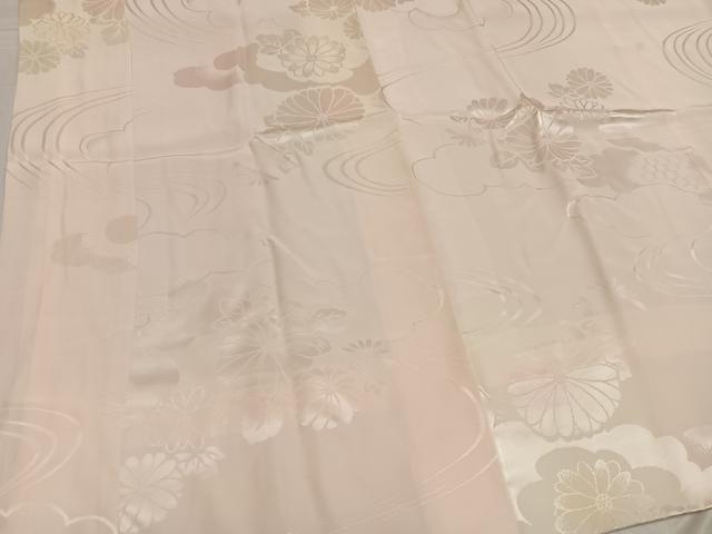 平和屋着物●振袖用長襦袢 袷 花地紋 暈し染め 半衿刺繍 正絹 逸品 AABF8136ph