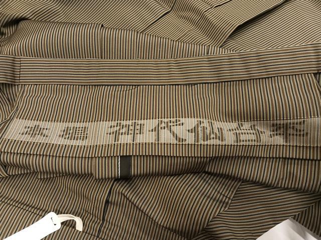 平和屋着物●男性 本場神代仙台平 馬乗り袴 縞 正絹 逸品 AABF8146ph