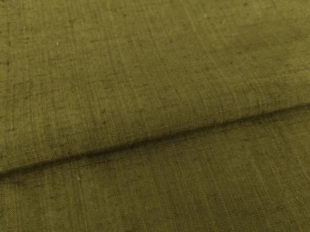 平和屋着物●男性 紬 アンサンブル 色無地 璃寛茶色 正絹 逸品 AABF8165ck