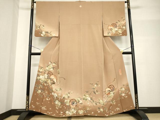 平和屋着物●現代アンティーク 貝島はるみ 綺麗伝説 訪問着 花鼓文 暈し染め 正絹 逸品 AABF8193ck