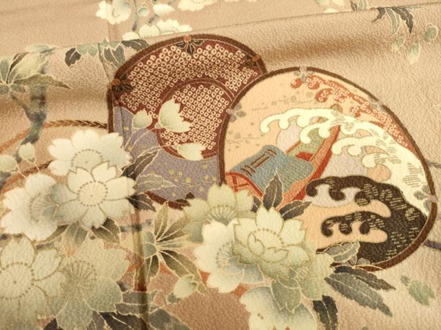 平和屋着物●現代アンティーク 貝島はるみ 綺麗伝説 訪問着 花鼓文 暈し染め 正絹 逸品 AABF8193ck