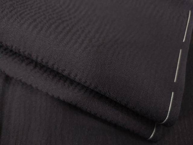 平和屋着物●色無地 黒紅色 洗える着物 AABF8194ck