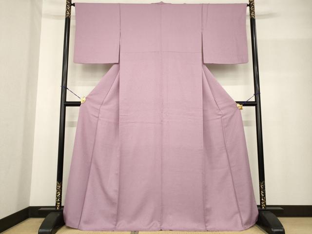平和屋着物●上質な色無地 梅鼠色 正絹 逸品 AABF8200ck