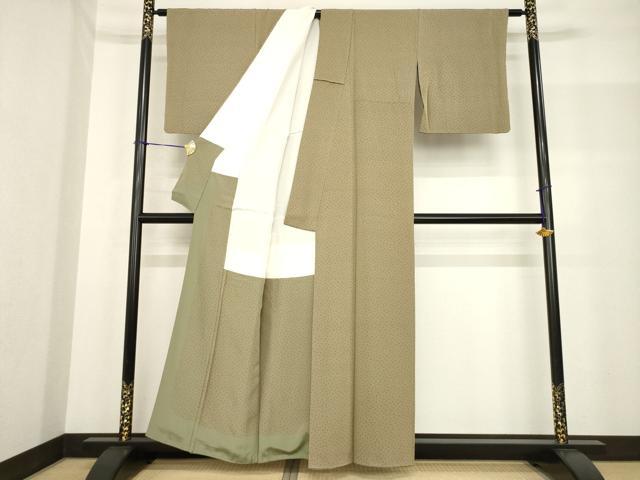 平和屋着物●上質な小紋 小花文 正絹 逸品 AABF8201ck