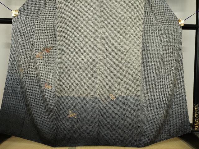 平和屋着物●訪問着 総絞り 刺繍 宝尽くし 黒地 金糸 正絹 逸品 AABF8215ck